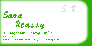 sara utassy business card